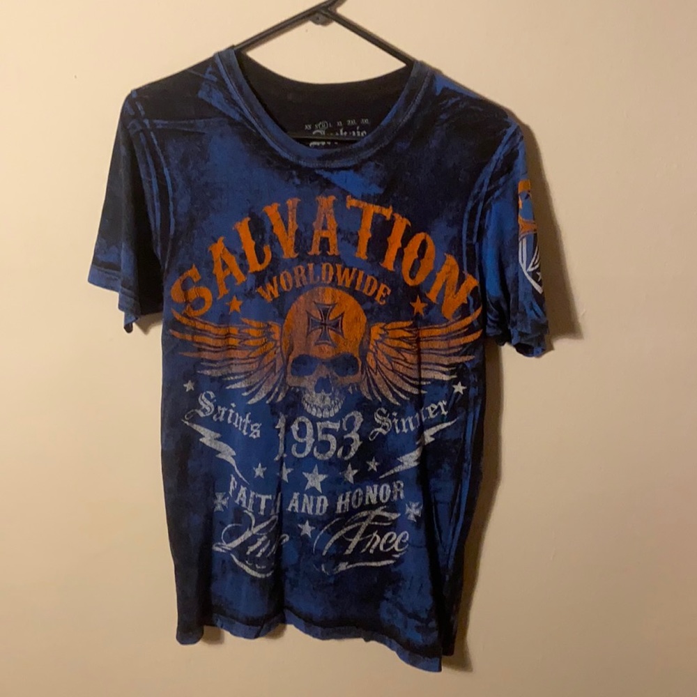 Dark Blue Archaic Salvation T Shirt